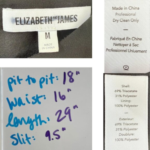 ELIZABETH AND JAMES Sleeveless Cutout Zane Tunic Top Black Size M - Picture 8 of 9